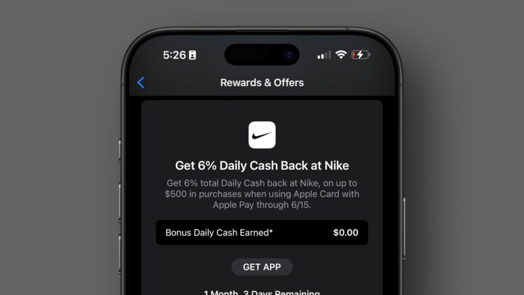 Apple Card promotion offers users 6% cash back on Nike purchases Apple Card promotion offers users 6% cash back on Nike purchases