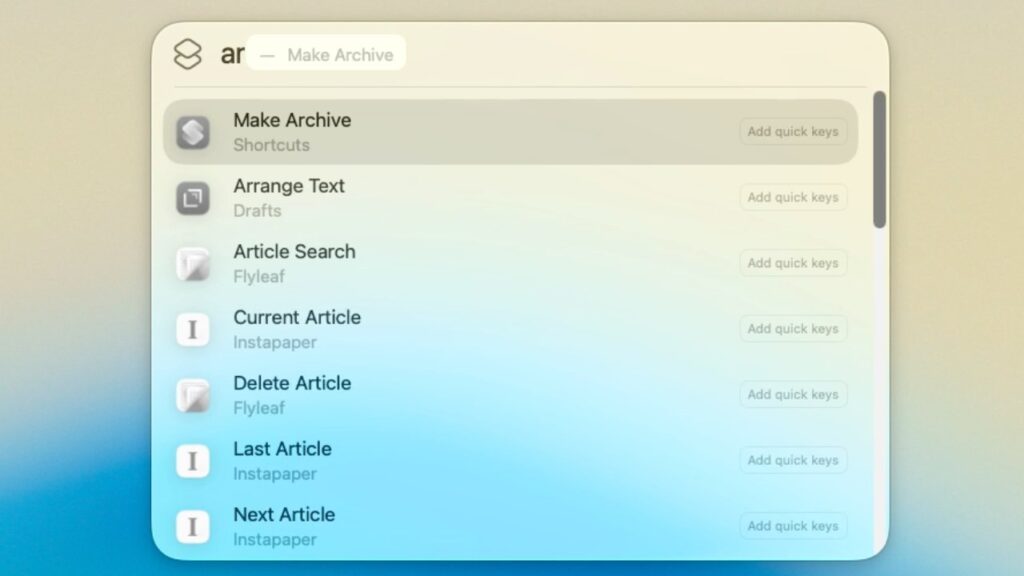 How to use Quick Keys in macOS Tahoe Spotlight How to use Quick Keys in macOS Tahoe Spotlight