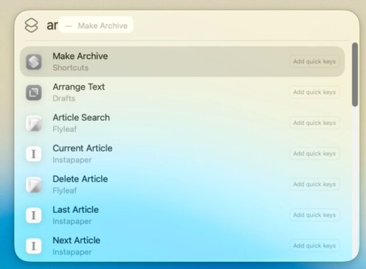 How to use Quick Keys in macOS Tahoe Spotlight