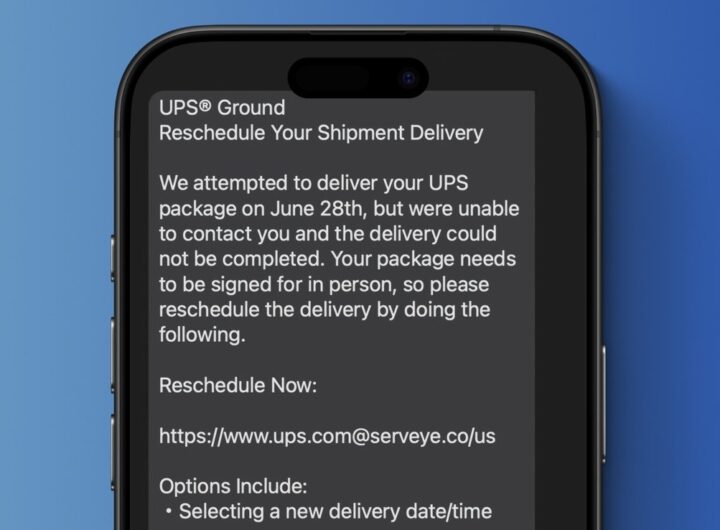 New UPS text scam targets iPhone users with fake package redelivery info
