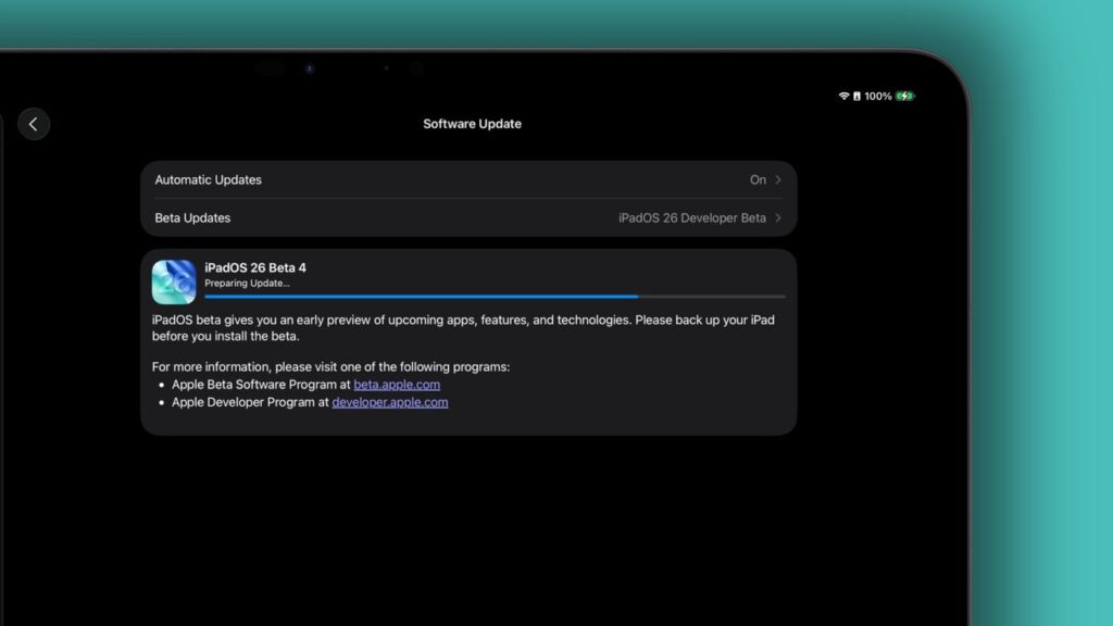 iOS 26 & iPadOS 26 dev beta 4 updated to match public release build