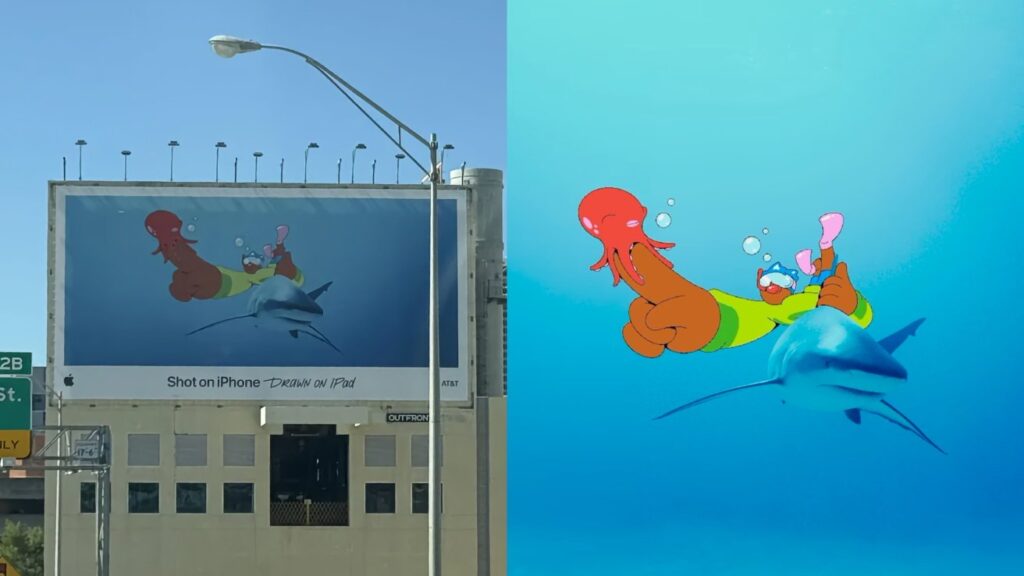 Is that a billboard or are you just happy to see an iPhone?