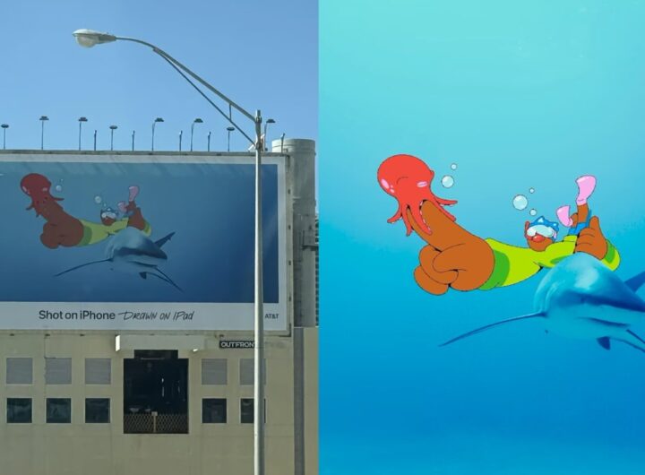 Is that a billboard or are you just happy to see an iPhone?