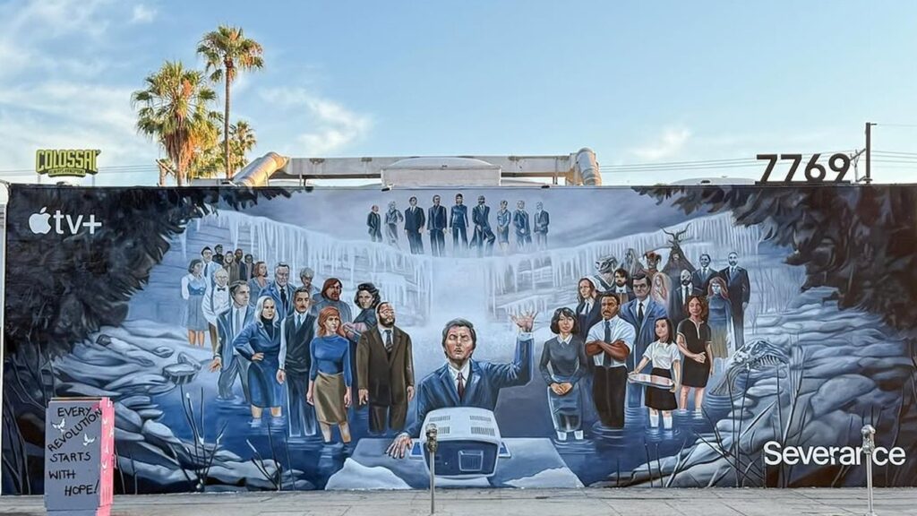 New ‘Severance’ art appears at Apple’s usual Melrose mural spot