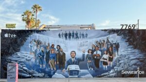 New ‘Severance’ art appears at Apple’s usual Melrose mural spot