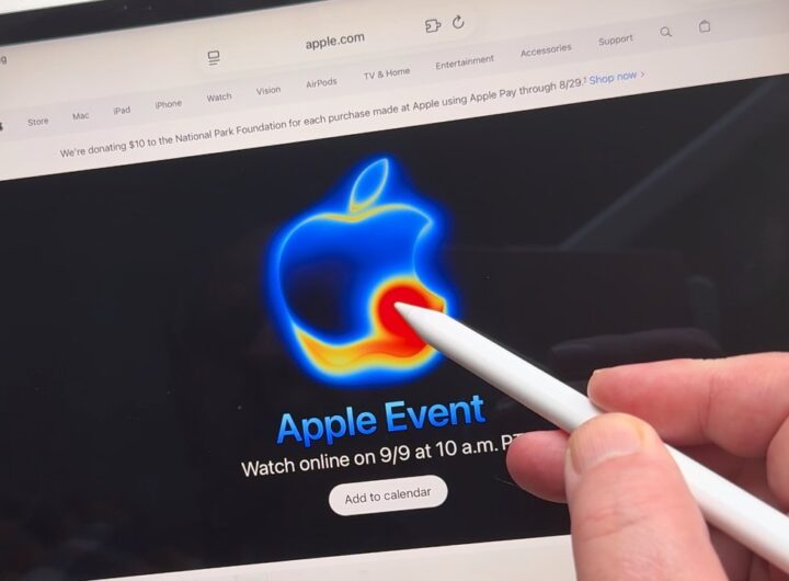 New Liquid Apple Event logo moves and changes color when swiped