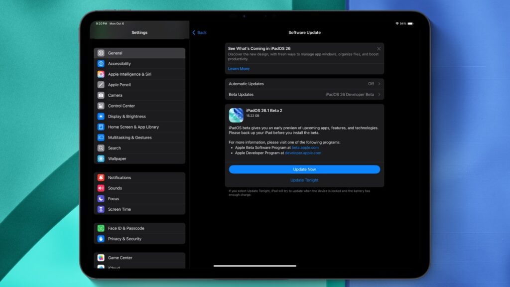 What’s new in iPadOS 26.1 beta 2: Slide Over returns, visual tweaks