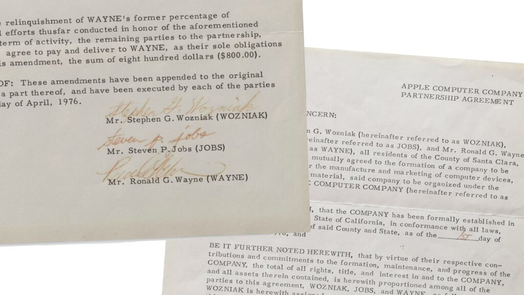 Apple’s 1976 formation papers could fetch  million at auction