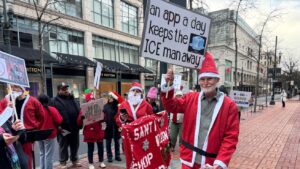 Apple’s removal of ICEBlock sees repeated protests at Portland Pioneer Place store