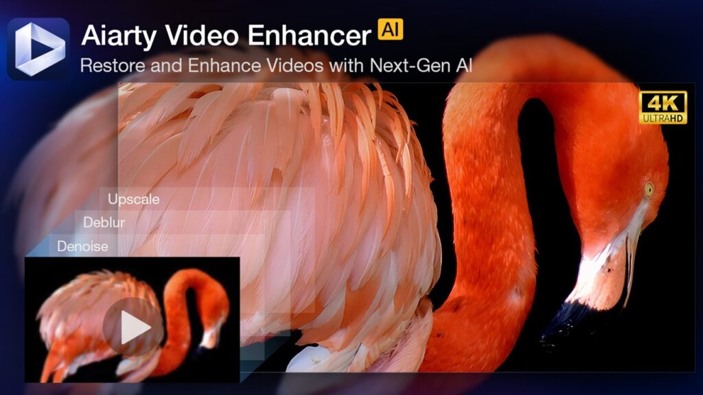 This AI video enhancer for Mac fixes blur, reduces noise, and upscales to 4K
