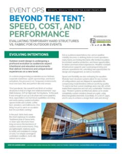 Event Ops Planning Guide: Beyond the Tent