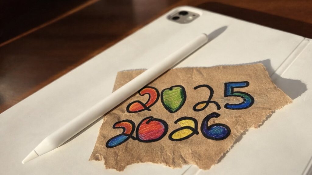 What Andrew Orr’s desk looked like after a year of writing at home in 2025