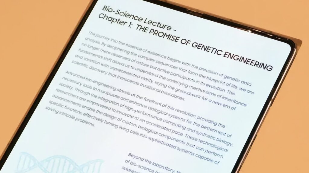 This is probably the iPhone Fold’s crease-proof screen