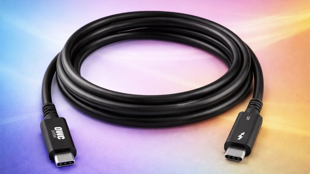 OWC’s 2-meter Thunderbolt 5 cable delivers full-speed performance at longer distances