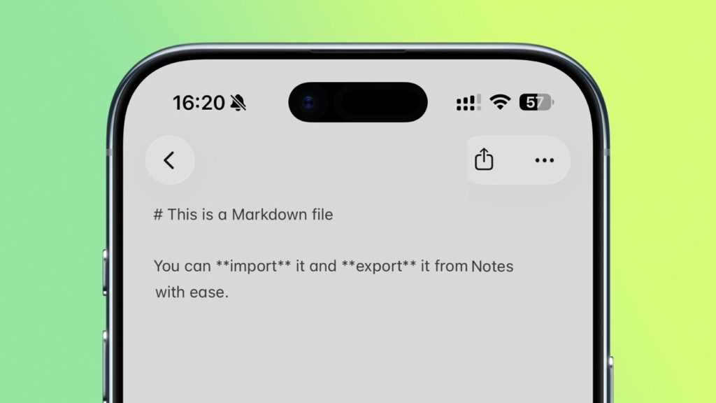 How to import and export Markdown with Apple Notes in iOS 26