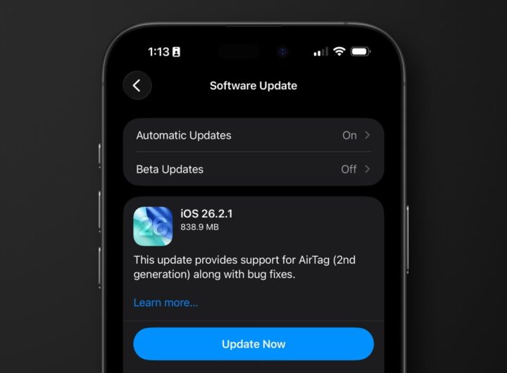 Incremental iOS 26.2.1 update supports the new AirTag
