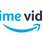 Prime Video logo with the word prime in blue, video in dark gray, above the signature curved Amazon arrow in blue on a white background