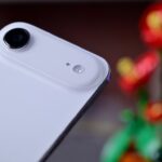 Close-up of a white smartphone