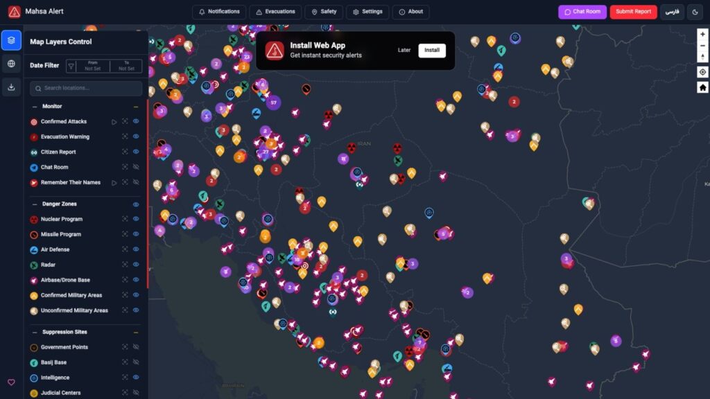 There’s an app for that – Iranians monitor air strikes with crowdsourced data