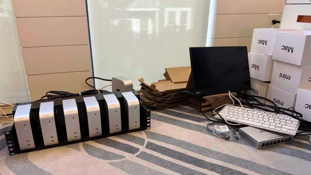 Giant Mac mini cluster powers Overcast podcast transcripts without the cloud